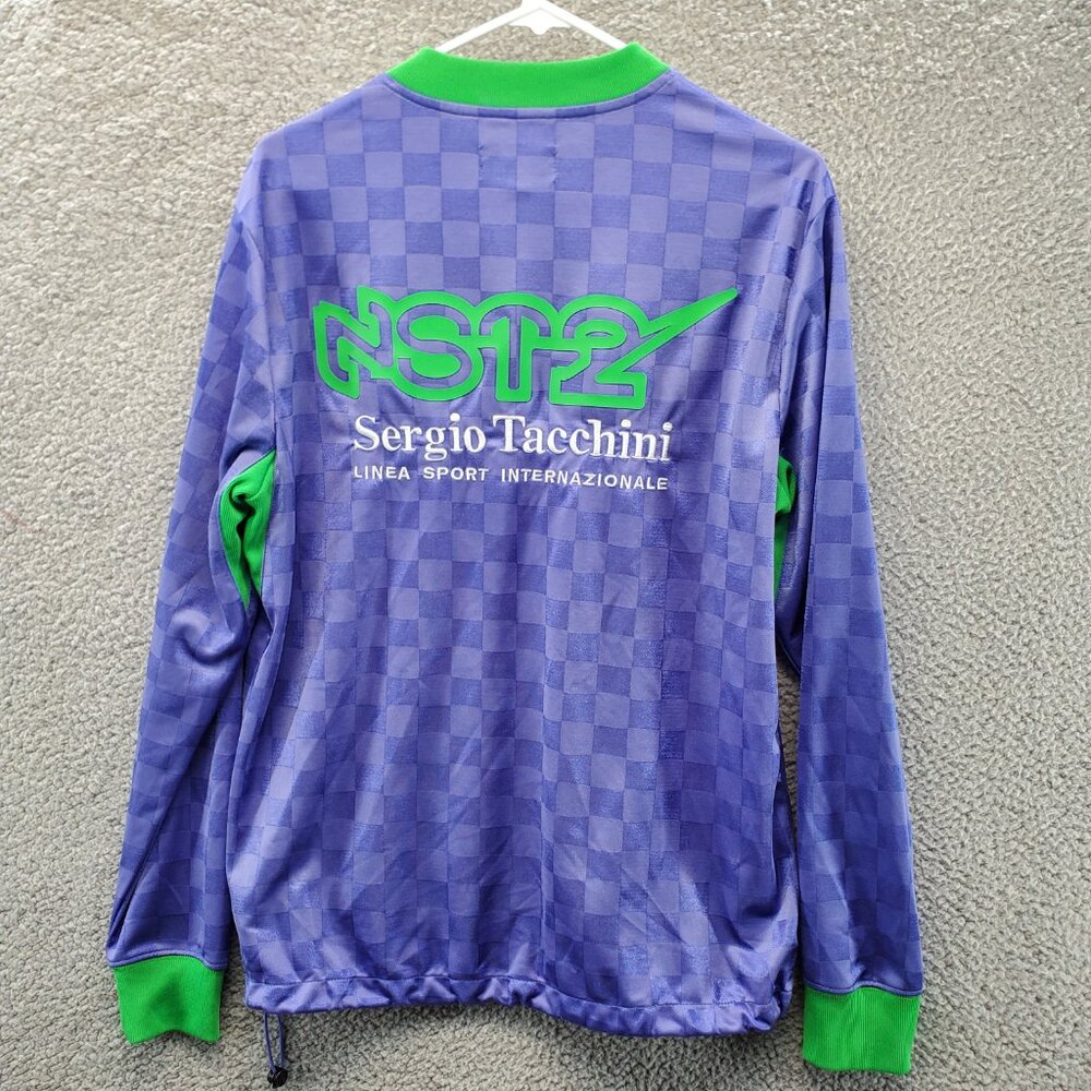 Sergio Tacchini ST x Nast Futbol Soccer Jersey Long Sleeve Purple Green Medium M - Picture 8 of 9